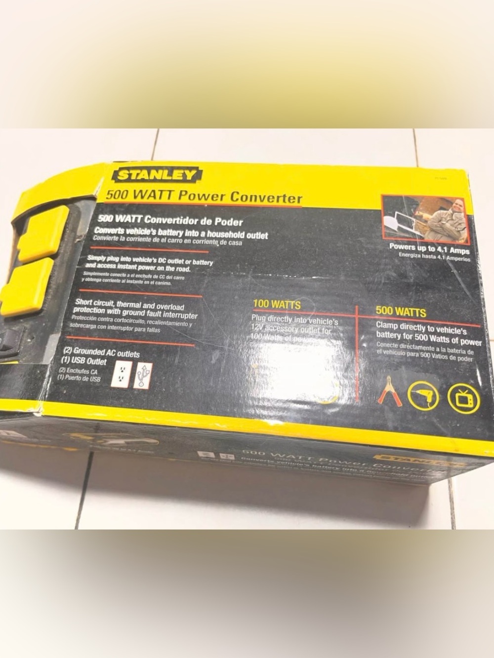 Stanley 500 WATT Power Converter.  Works great, in original packaging!